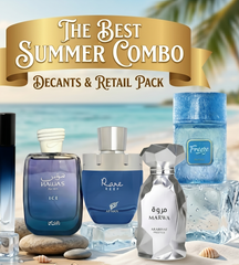 The Summer Money Saver Combo Pack of 4 - Rasasi Hawas Ice , Afnan Rare Reef , Riiffs Freeze & Arabiyat Marwa